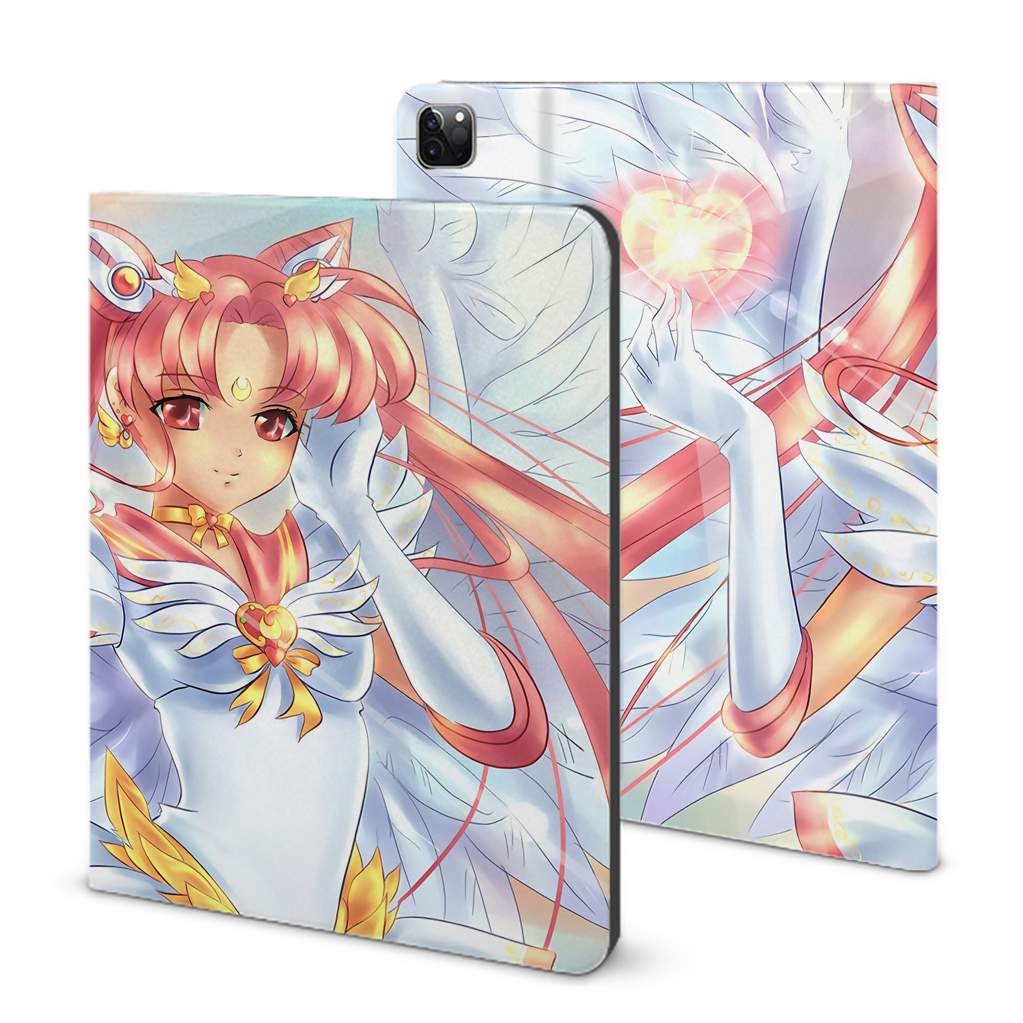 （画像用） 美少女戦士セーラームーン Sailor Moon IPad ケース ブック型 PUレザー TPU 耐衝撃 軽量 薄型 ペン収納なし 全面保護 IPad 各モデル対応